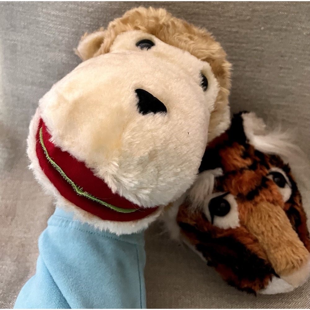 Vtg DS Max Plush Bigmouth Hand Animal Puppets Interactive Hook n' Loop Mouths - Picture 4 of 16